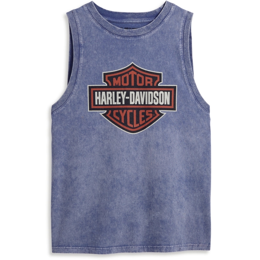 "NEW" Harley-Davidson Women's Chrome Warrior Vintage Wash Muscle Tank 96210-23VW